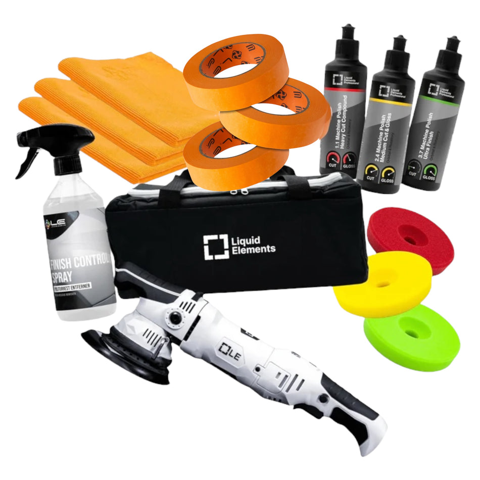 Liquid Elements T5200 V2 Exzenter Poliermaschine Polierset 3-Step Ultra