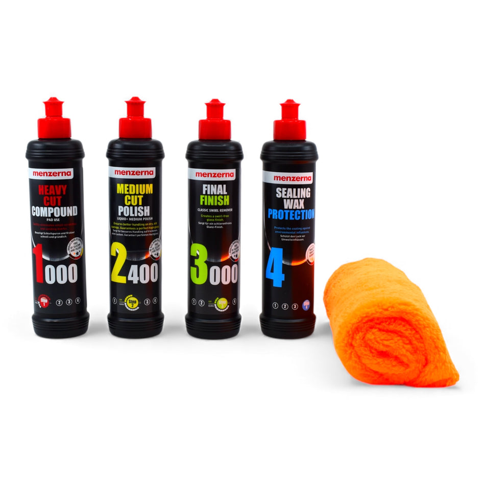 Menzerna Autopolitur Set mit Poliertuch 40x40cm