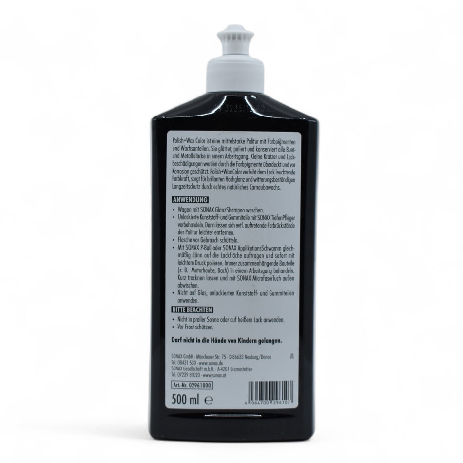 SONAX Polish+Wax Color schwarz 500ml