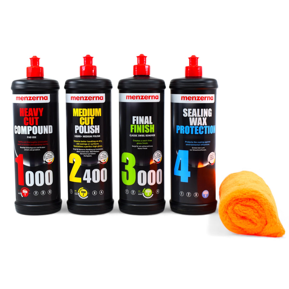 Menzerna Autopolitur Set mit Poliertuch 40x40cm