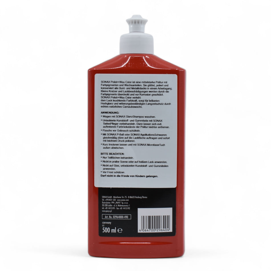 SONAX Polish+Wax Color rot 500ml