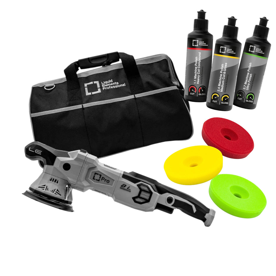 T4500 Pro Exzenter Poliermaschine Polierset 3-Step Ultra Liquid Elements