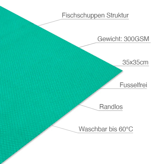 SCHEIBENREINGUNGSTUCH "GREEN SCALE" - 300GSM, 35X35CM