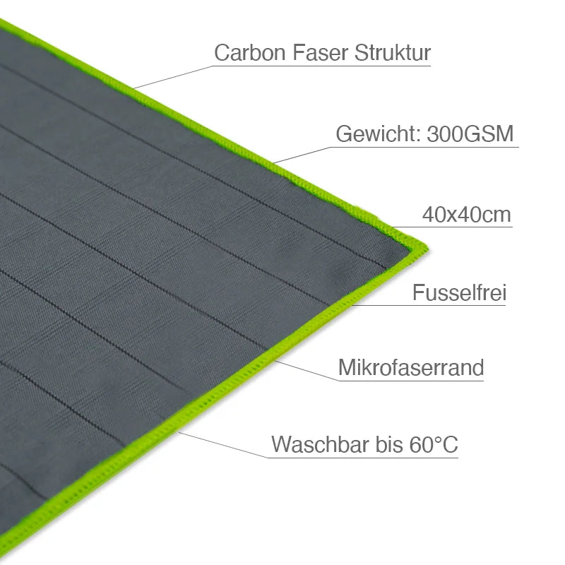 LIQUID ELEMENTS CARBON SCHEIBEN REINIGUNGS-TUCH 300GSM