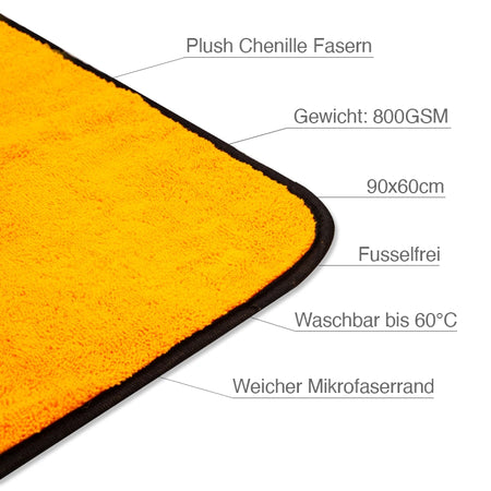 ORANGE BABY XL TROCKENTUCH 90X60CM 800GSM