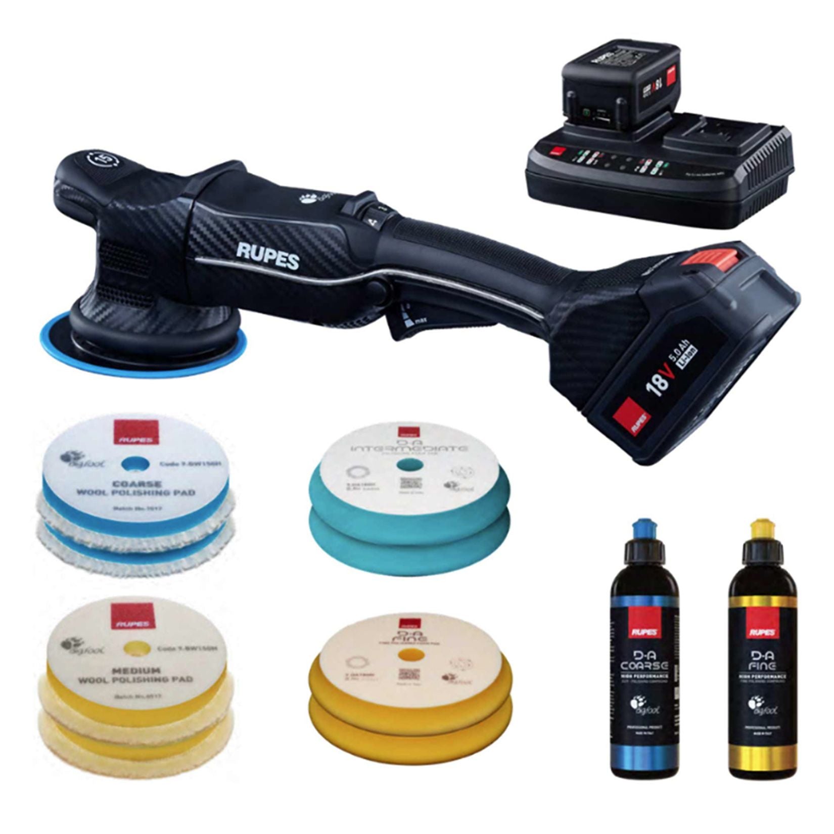 Poliermaschine Exzenter 810 Watt Mit 21mm Hub Inklusive Polierschwamm